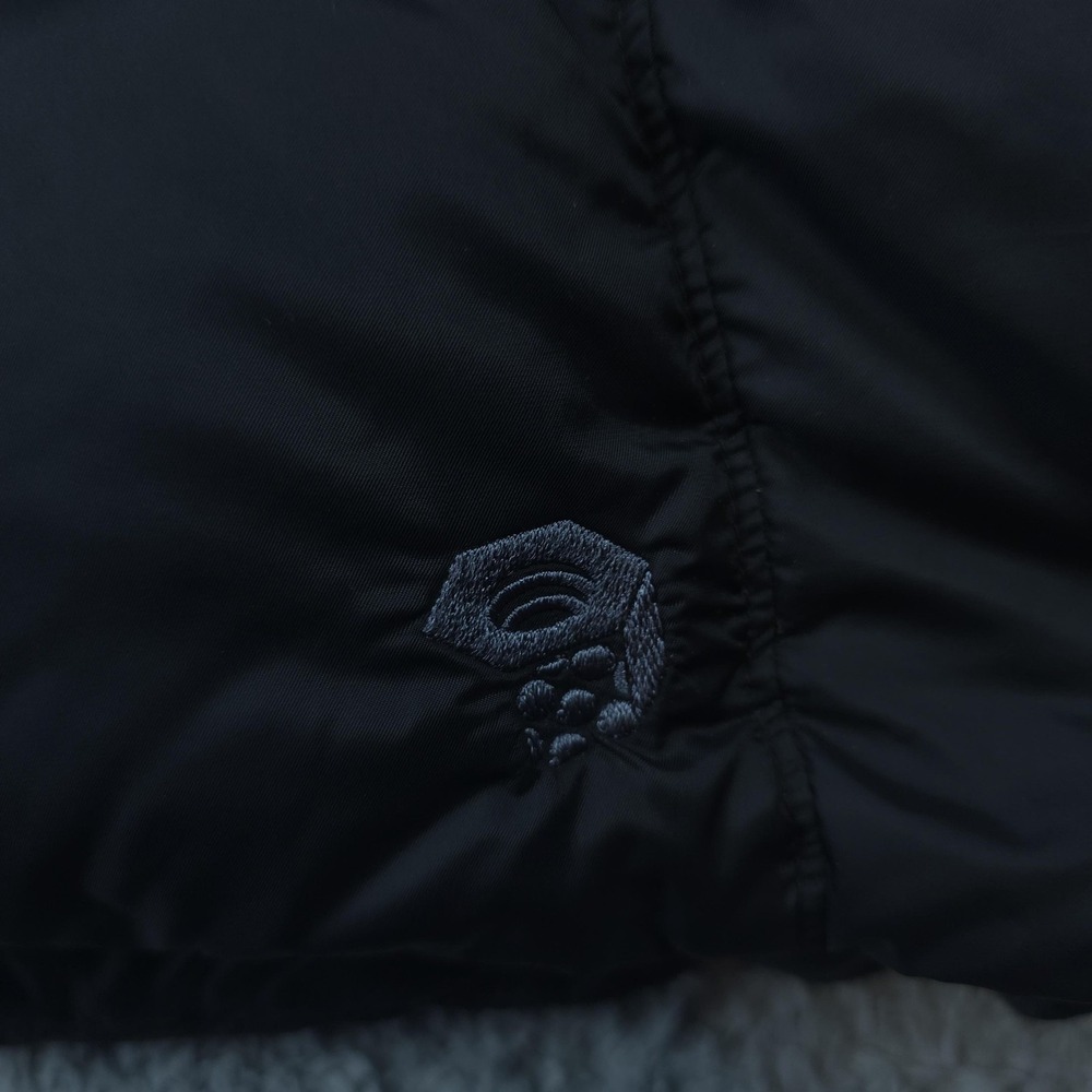 Mountain Hardwear Coat Womens Medium Black Hooded Down Parka Faux Fur Quilted - Picture 2 of 15